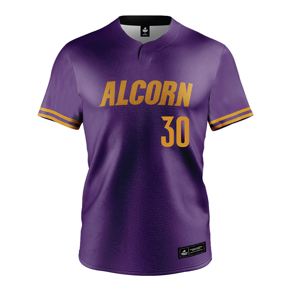 Alcorn - NCAA Baseball : Nicholas Johnson - Purple Jersey-0