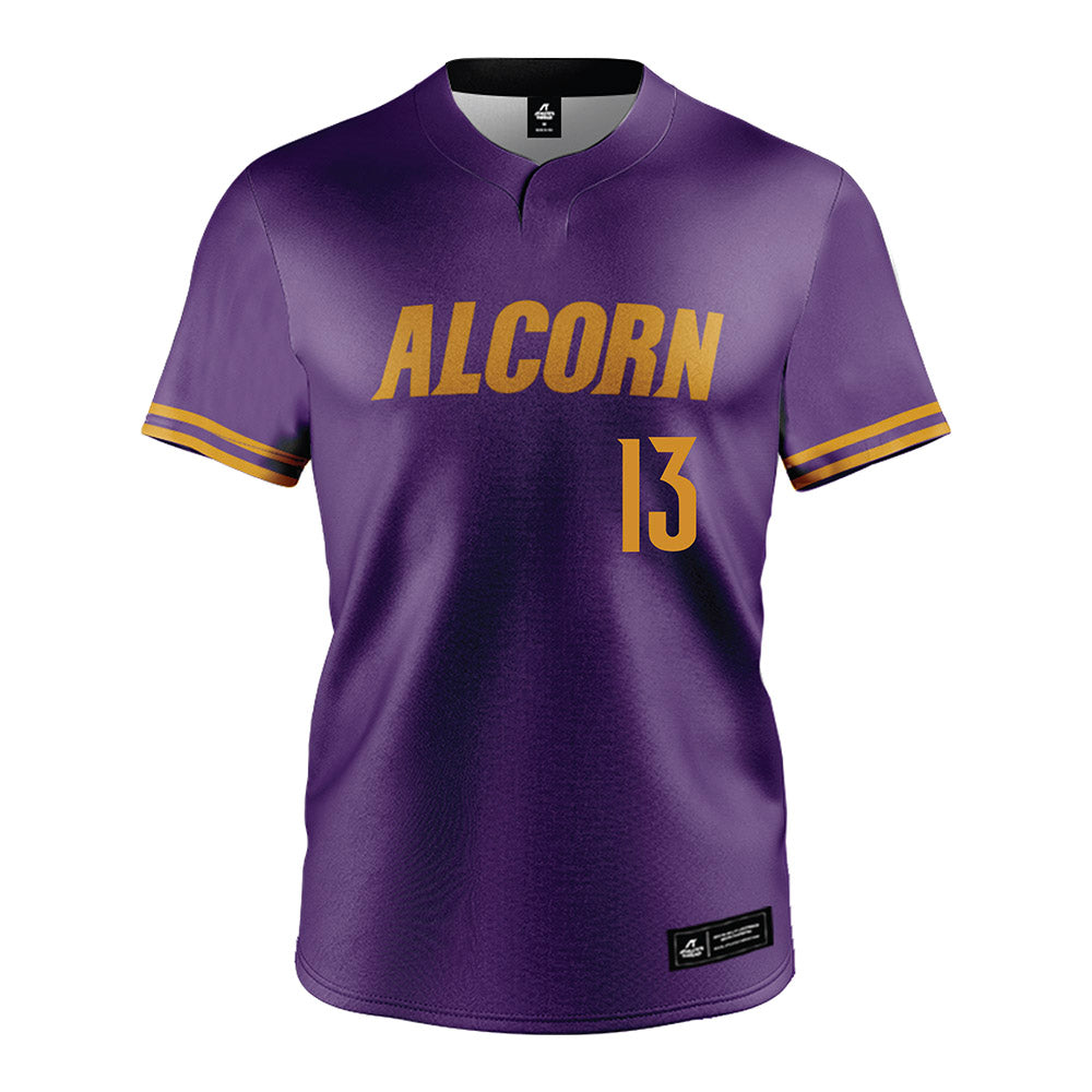 Alcorn - NCAA Baseball : Hank Allred - Purple Jersey-0