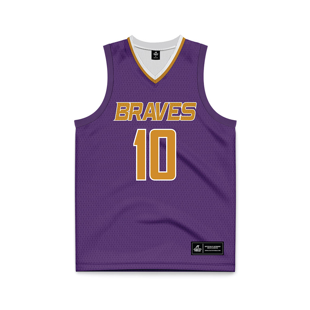 Alcorn - NCAA Men's Basketball : Alex Hawkins - Purple Basketball Jersey-0