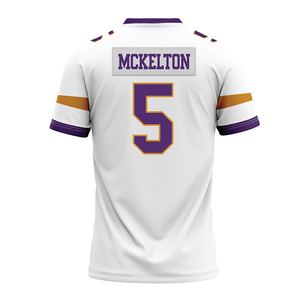 Alcorn - NCAA Football : Geoffrey Mckelton - white Premium Football Jersey-1