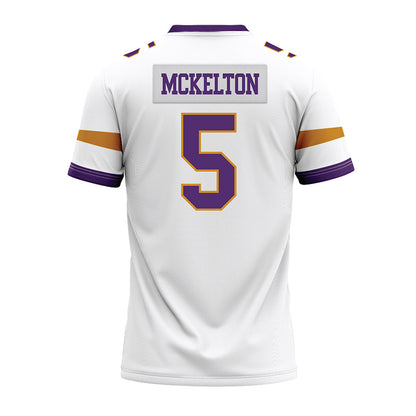 Alcorn - NCAA Football : Geoffrey Mckelton - white Premium Football Jersey-1
