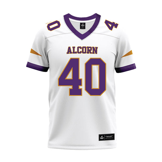 Alcorn - NCAA Football : Christopher Walley - white Premium Football Jersey-0