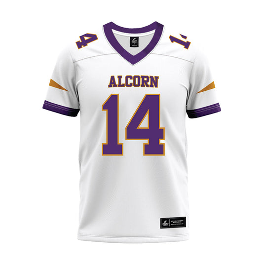 Alcorn - NCAA Football : Tabias Hinton - white Premium Football Jersey-0