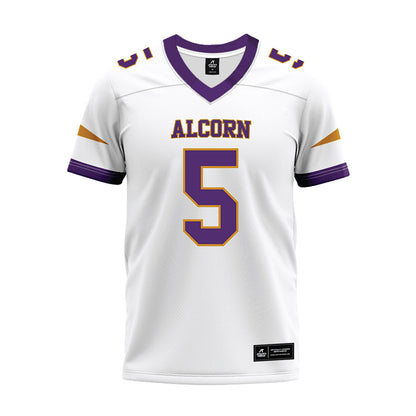 Alcorn - NCAA Football : Geoffrey Mckelton - white Premium Football Jersey-0