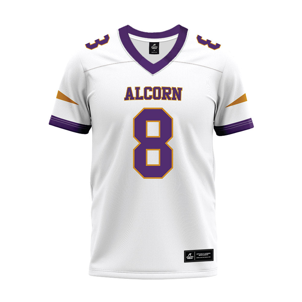 Alcorn - NCAA Football : Cedric Roberts - white Premium Football Jersey-0