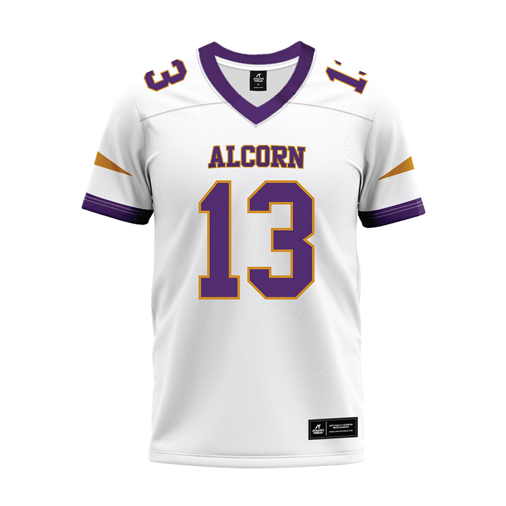 Alcorn - NCAA Football : Clinton Mckinney - white Premium Football Jersey-0