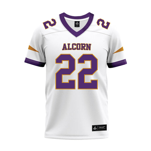Alcorn - NCAA Football : Carl McDonald jr - white Premium Football Jersey-0