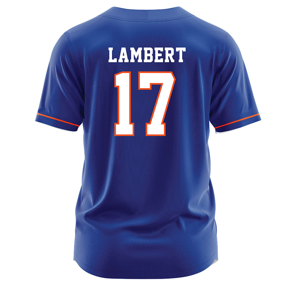HCU - NCAA Baseball : Brock Lambert - Blue Jersey-1