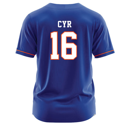 HCU - NCAA Baseball : Jacob Cyr - Blue Jersey-1