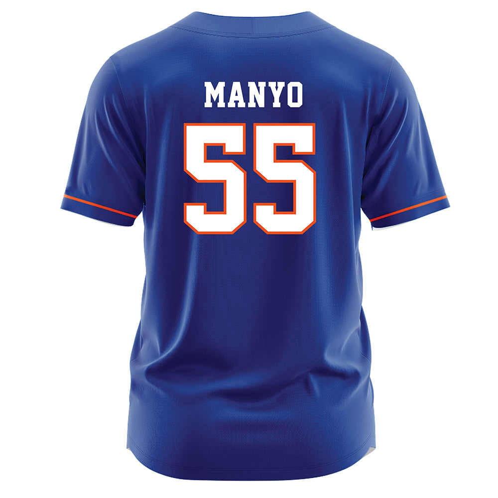 HCU - NCAA Baseball : Tyler Manyo - Blue Jersey-1