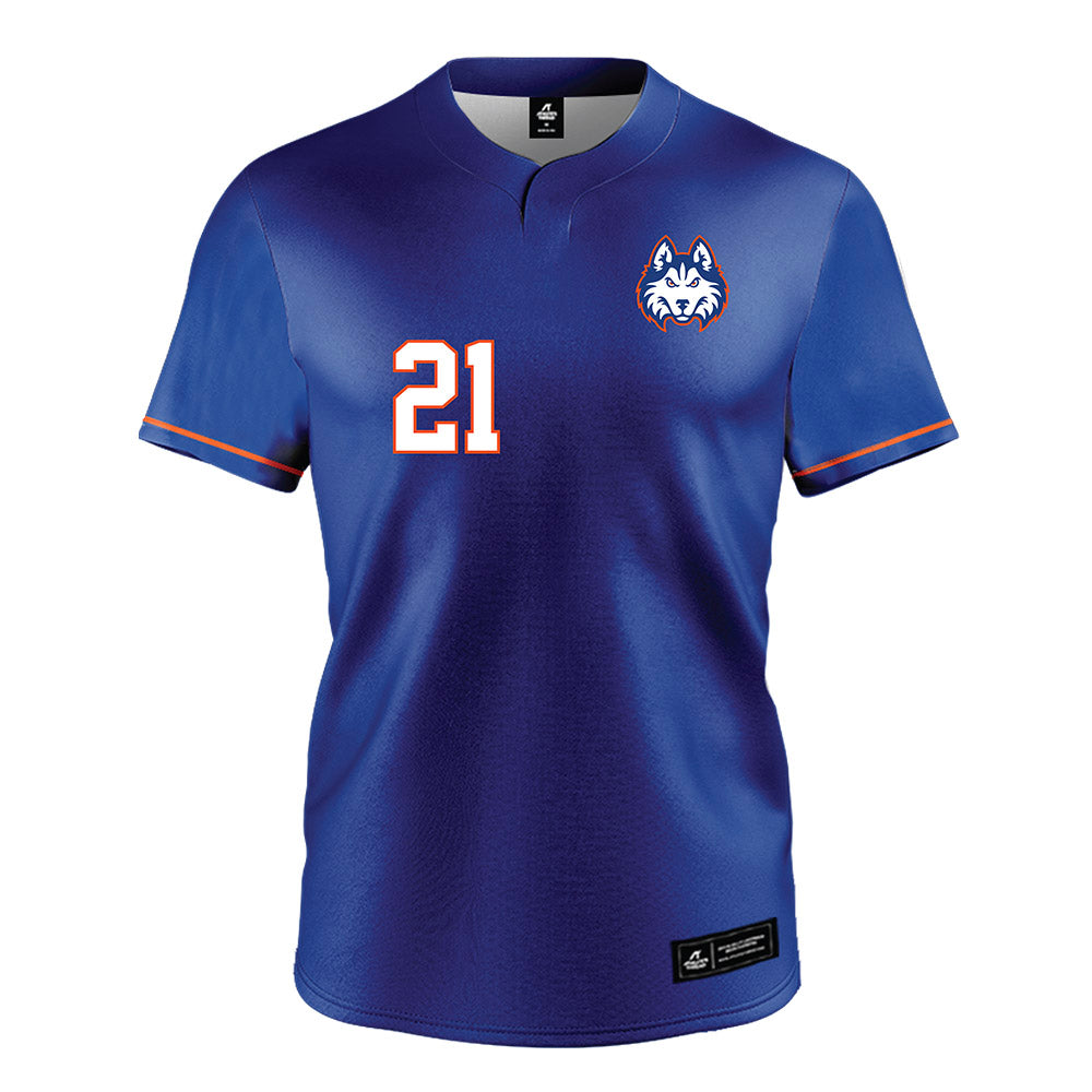 HCU - NCAA Baseball : Chase Davis - Blue Jersey-0
