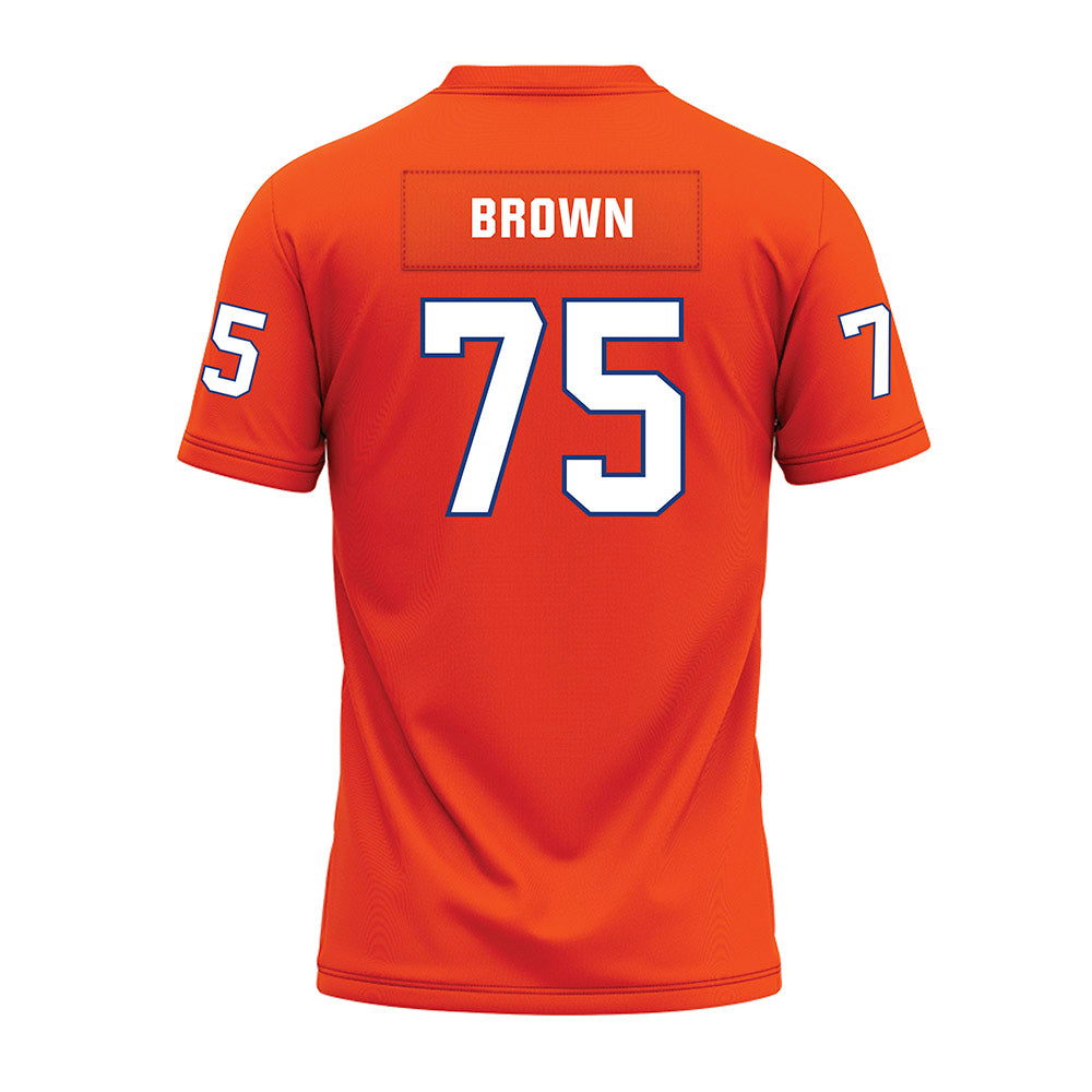 HCU - NCAA Football : Briley Brown - Orange Premium Football Jersey-1