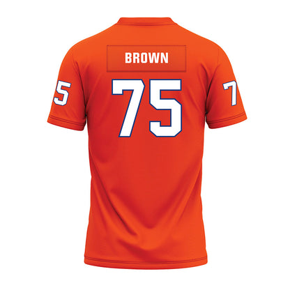 HCU - NCAA Football : Briley Brown - Orange Premium Football Jersey-1