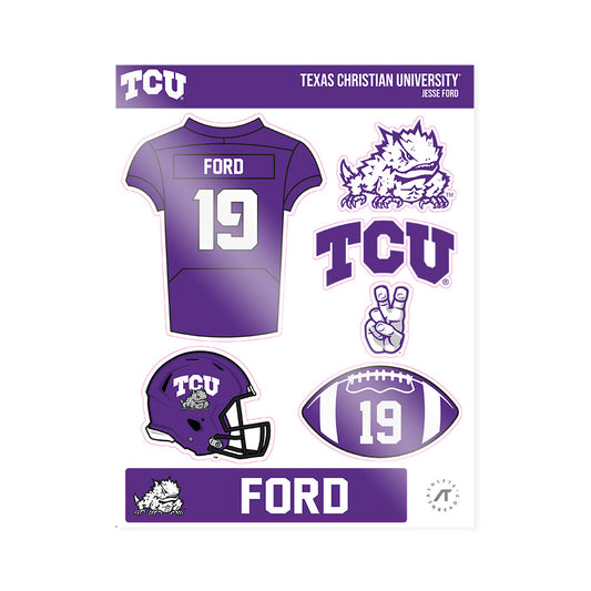 TCU - NCAA Football : Jesse Ford - Sticker Sheet-0