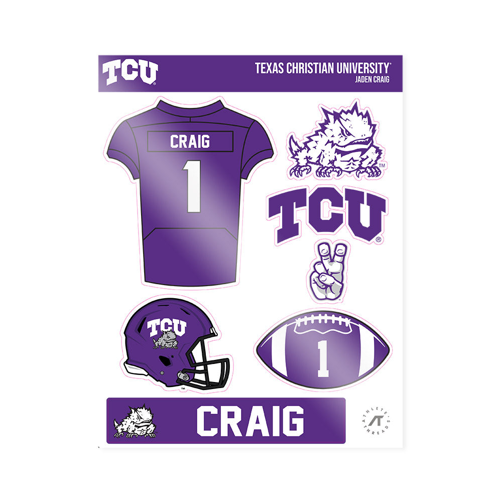TCU - NCAA Football : Jaden Craig - Sticker Sheet-0