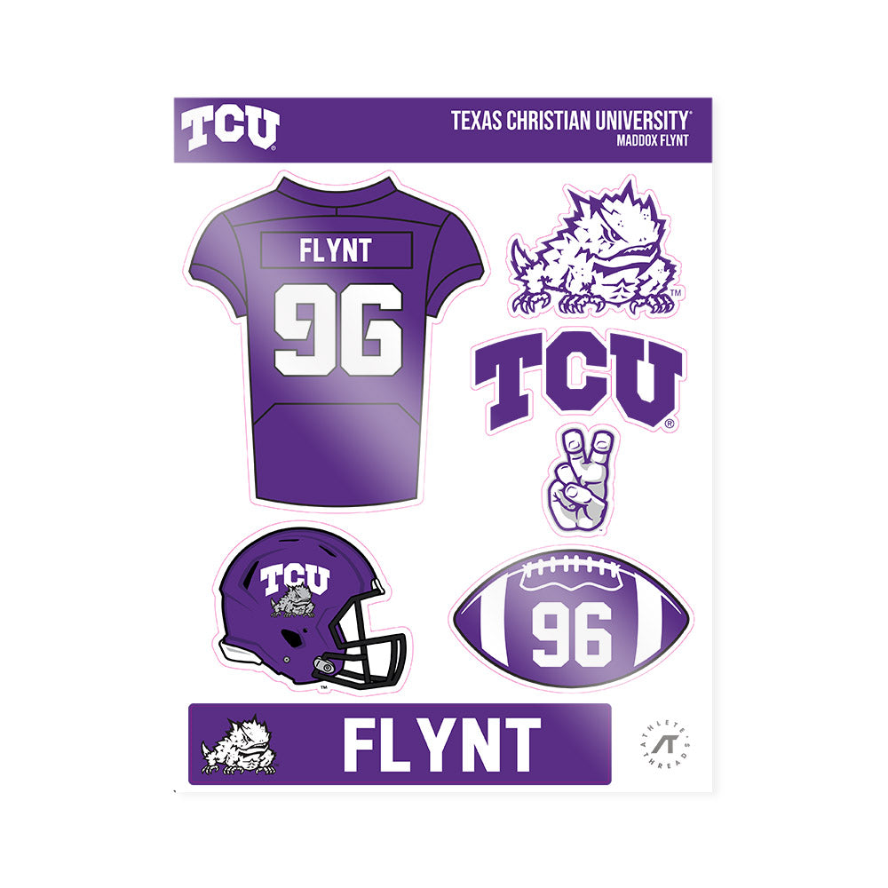 TCU - NCAA Football : Maddox Flynt - Sticker Sheet-0