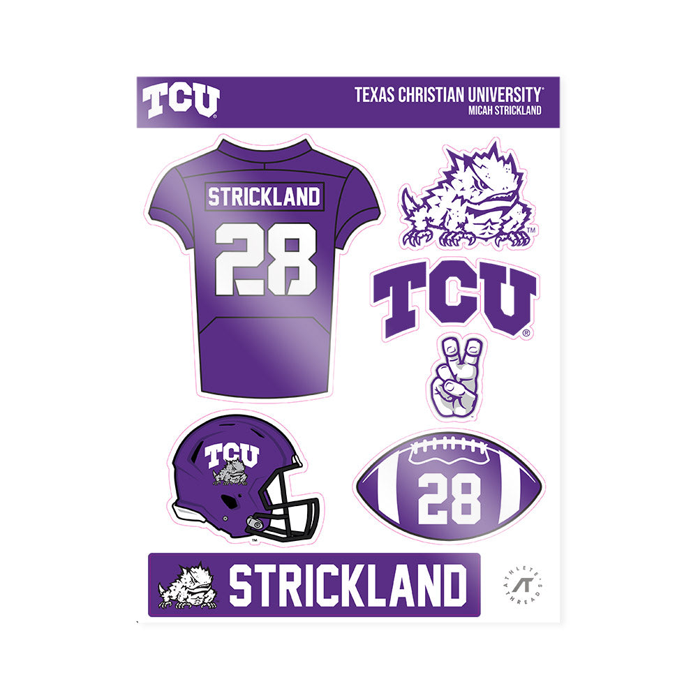 TCU - NCAA Football : Micah Strickland - Sticker Sheet-0