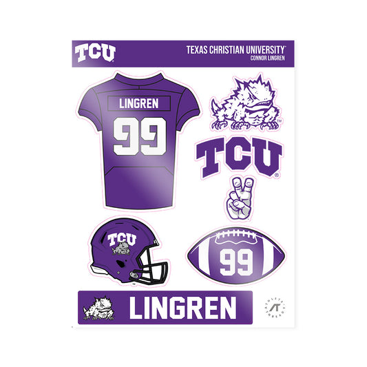 TCU - NCAA Football : Connor Lingren - Sticker Sheet-0