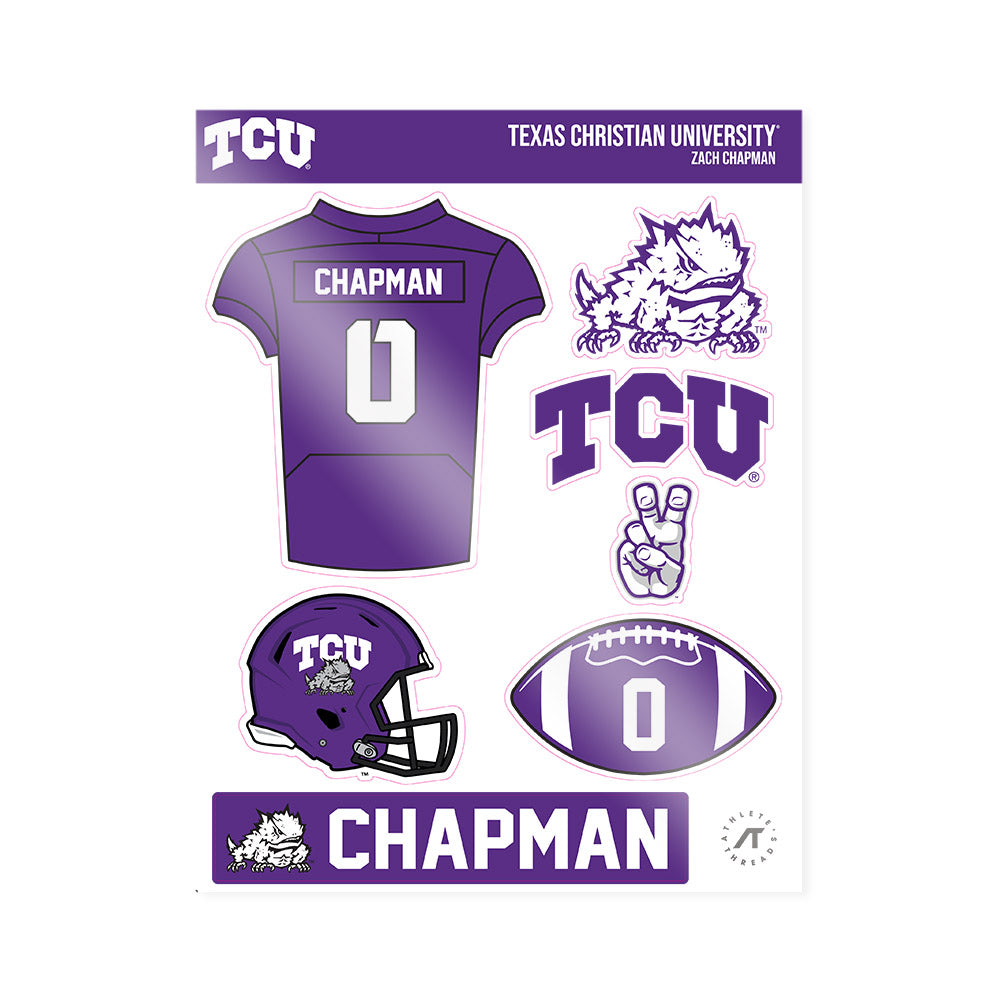 TCU - NCAA Football : Zach Chapman - Sticker Sheet-0