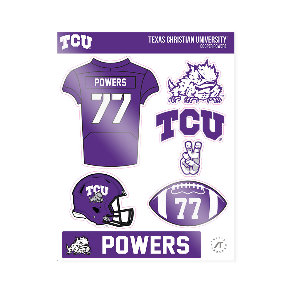 TCU - NCAA Football : Cooper Powers - Sticker Sheet-0