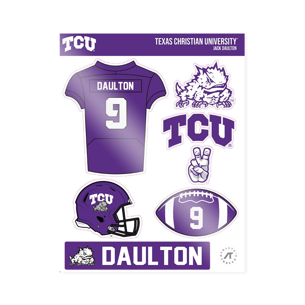 TCU - NCAA Football : Jack Daulton - Sticker Sheet-0