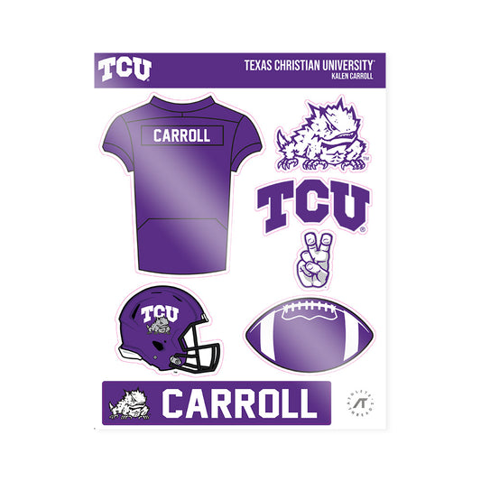 TCU - NCAA Football : Kalen Carroll - Sticker Sheet-0