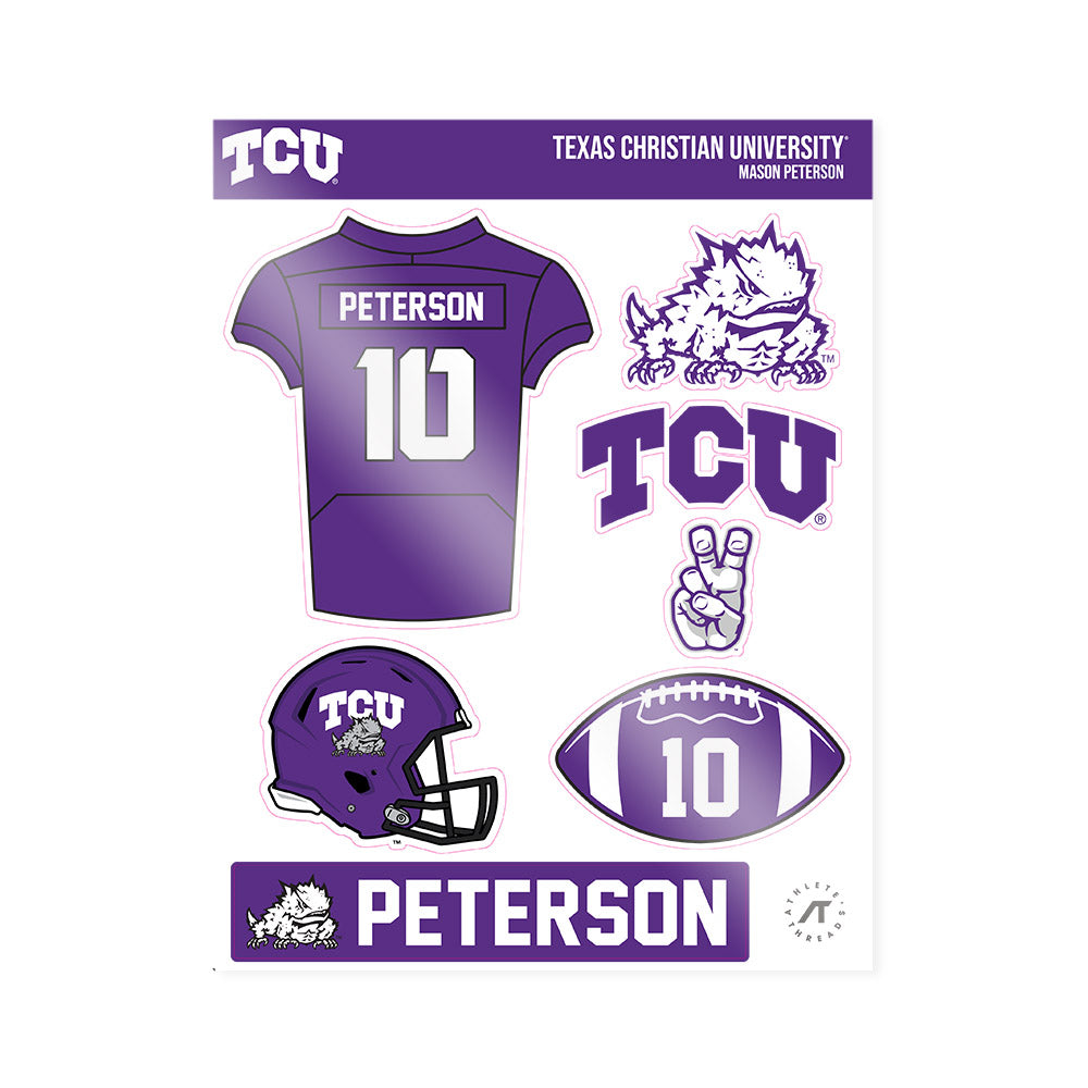 TCU - NCAA Football : Mason Peterson - Sticker Sheet-0