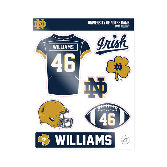 Notre Dame - NCAA Football : Matt Williams - Sticker Sheet-0