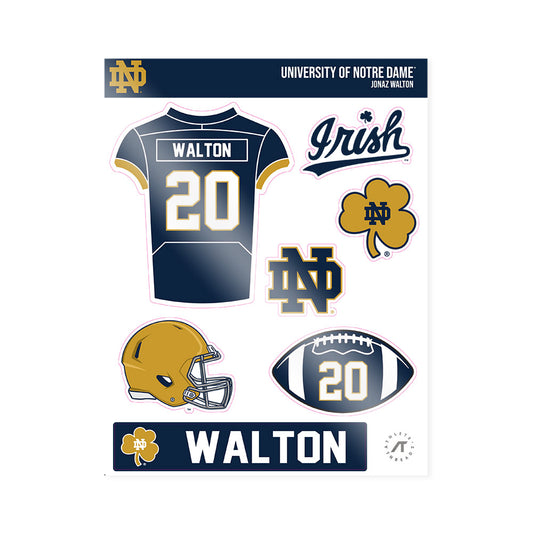 Notre Dame - NCAA Football : Jonaz Walton - Sticker Sheet-0