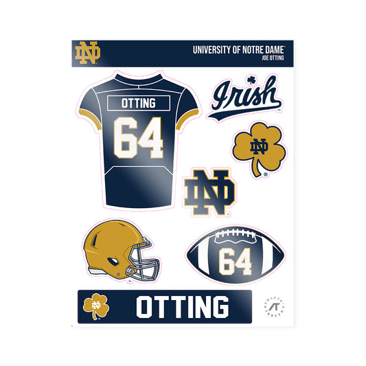 Notre Dame - NCAA Football : Joe Otting - Sticker Sheet-0