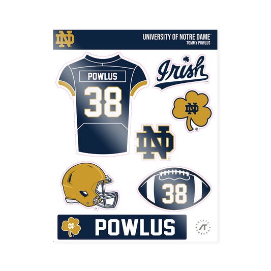 Notre Dame - NCAA Football : Tommy Powlus - Sticker Sheet-0