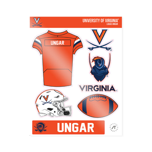 Virginia - NCAA Football : Lukas Ungar - Sticker Sheet-0