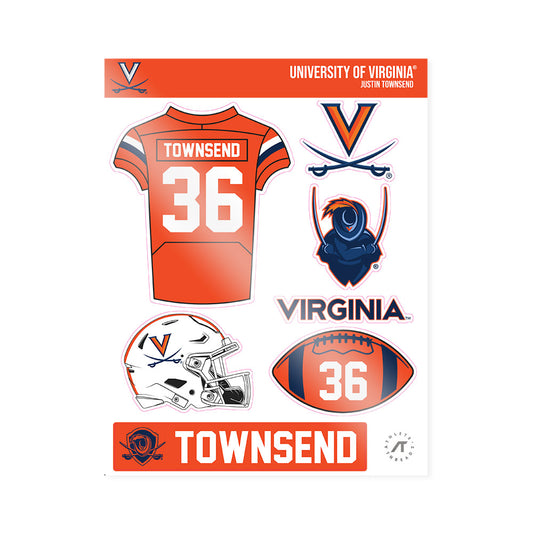 Virginia - NCAA Football : Justin Townsend - Sticker Sheet-0