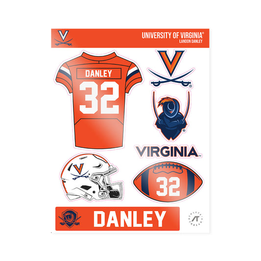 Virginia - NCAA Football : Landon Danley - Sticker Sheet-0