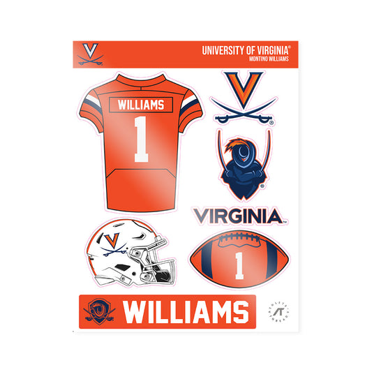 Virginia - NCAA Football : Montino Williams - Sticker Sheet-0