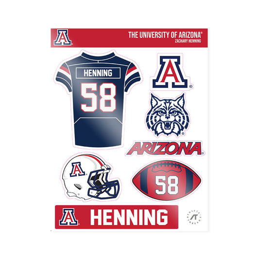 Arizona - NCAA Football : Zachary Henning - Sticker Sheet-0