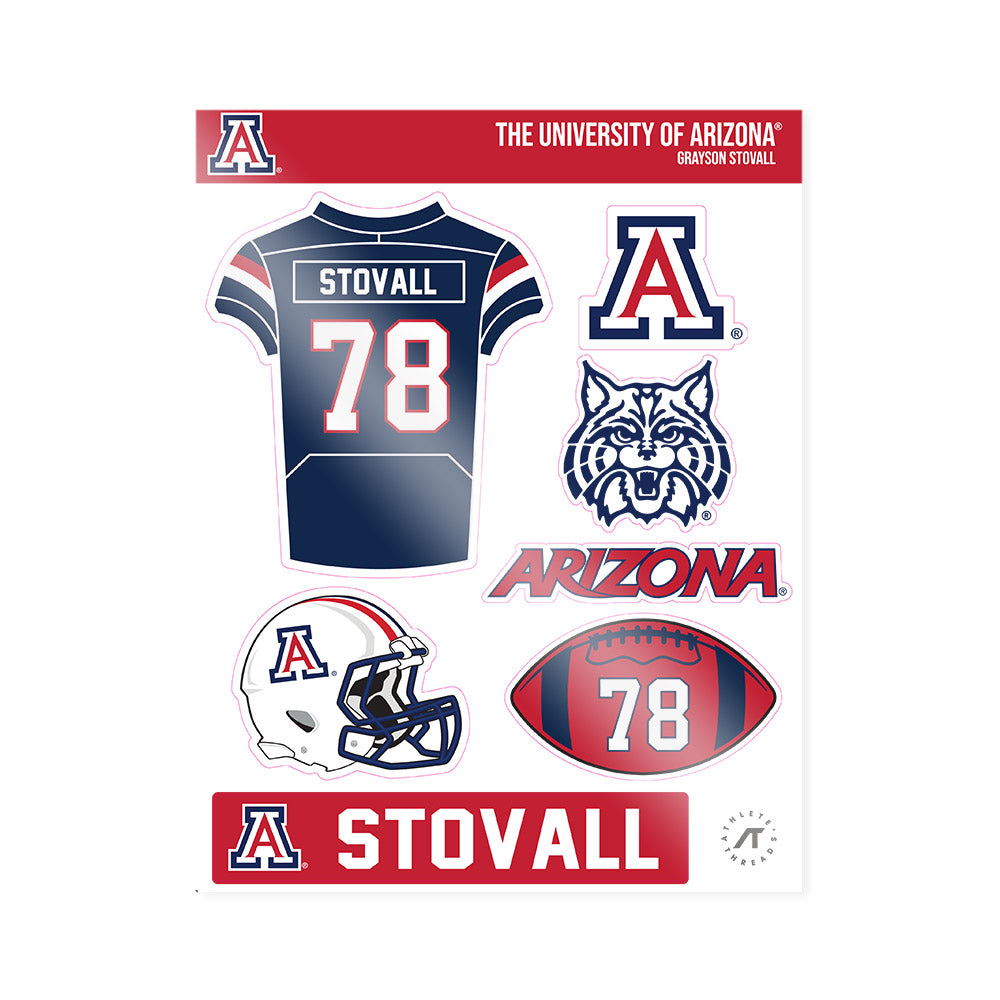 Arizona - NCAA Football : Grayson Stovall - Sticker Sheet-1