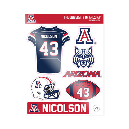 Arizona - NCAA Football : Drew Nicolson - Sticker Sheet-0