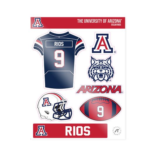 Arizona - NCAA Football : Oscar Rios - Sticker Sheet-0