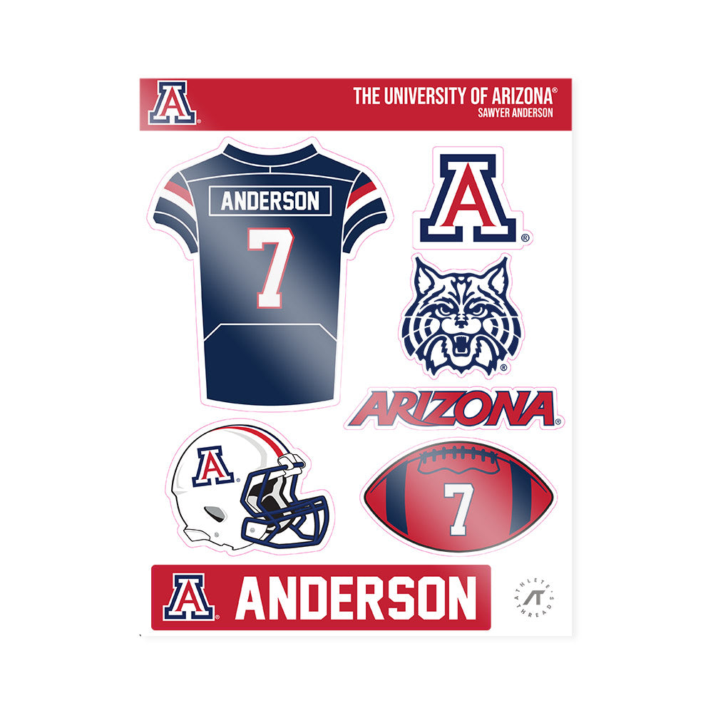 Arizona - NCAA Football : Sawyer Anderson - Sticker Sheet-0