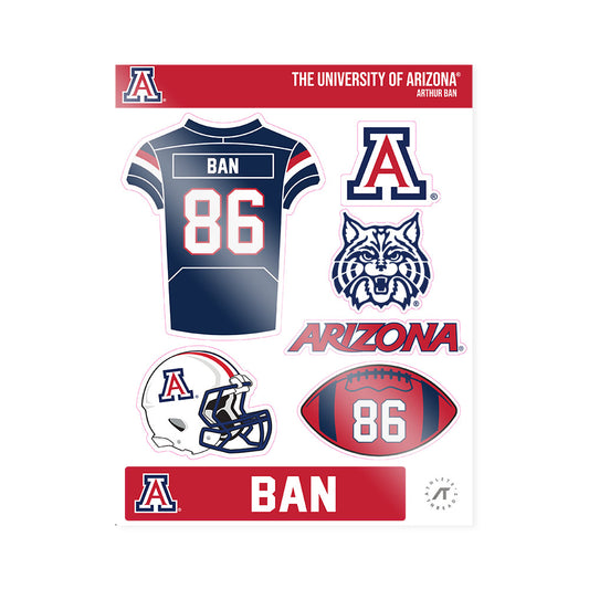 Arizona - NCAA Football : Arthur Ban - Sticker Sheet-0
