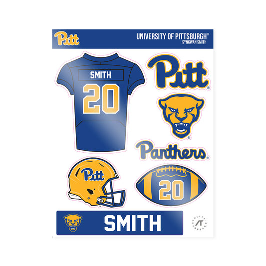 Pittsburgh - NCAA Football : synkwan smith - Sticker Sheet-0
