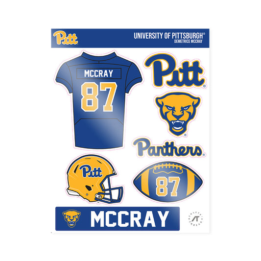 Pittsburgh - NCAA Football : Demetrice McCray - Sticker Sheet-0