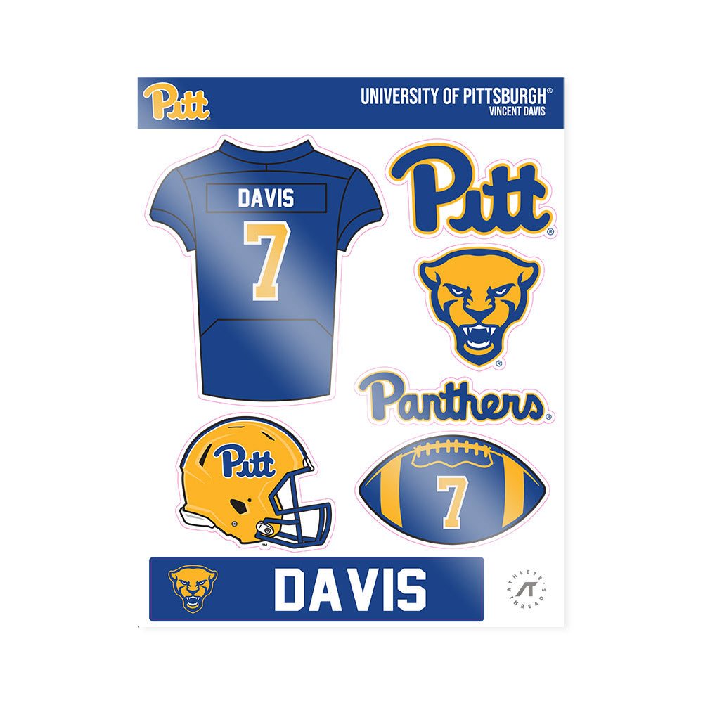 Pittsburgh - NCAA Football : Vincent Davis - Sticker Sheet-0