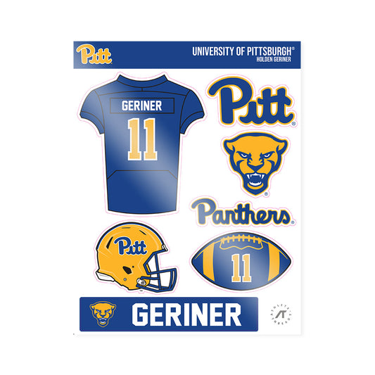 Pittsburgh - NCAA Football : Holden Geriner - Sticker Sheet-0