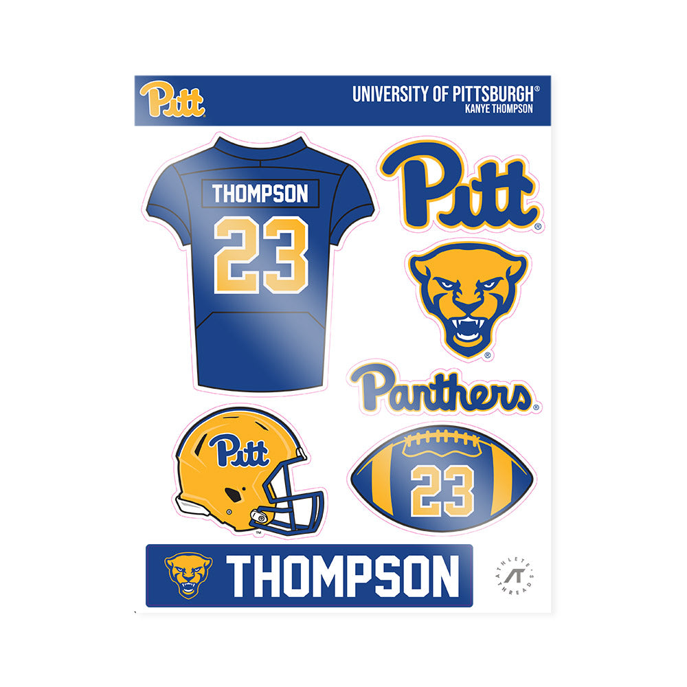 Pittsburgh - NCAA Football : Kanye Thompson - Sticker Sheet-0