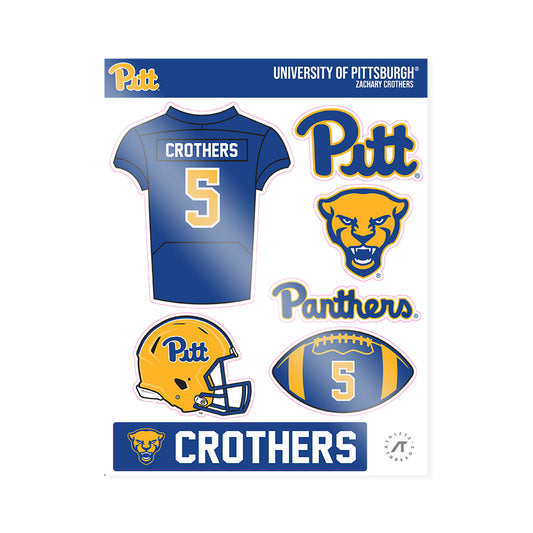 Pittsburgh - NCAA Football : Zachary Crothers - Sticker Sheet-0