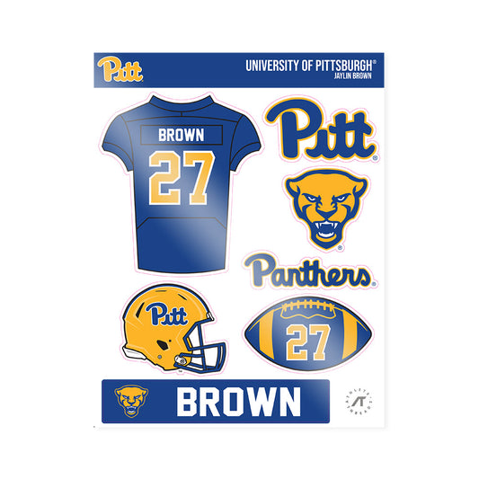 Pittsburgh - NCAA Football : Jaylin Brown - Sticker Sheet-0