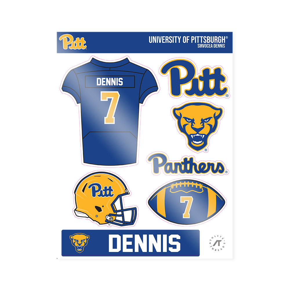 Pittsburgh - NCAA Football : SirVocea Dennis - Sticker Sheet-0
