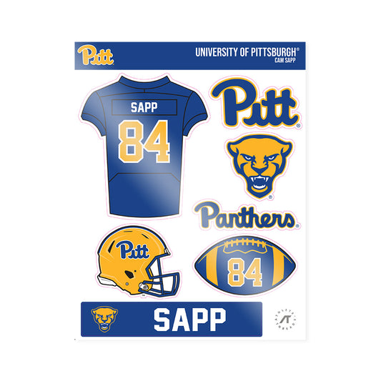 Pittsburgh - NCAA Football : Cam Sapp - Sticker Sheet-0
